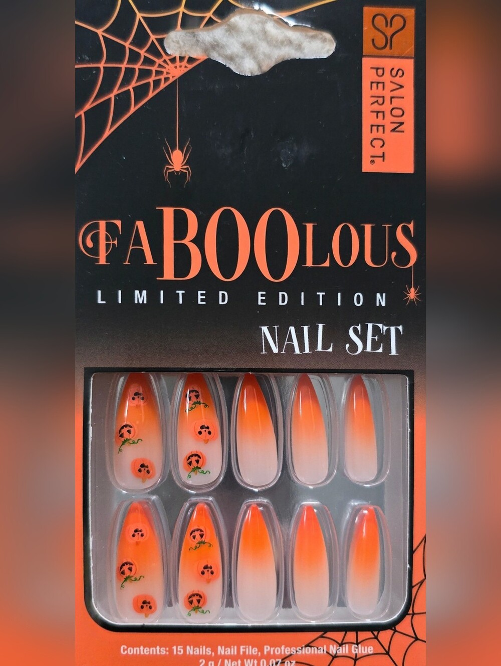 Limited Edition Orange Ombre Halloween Nail Set